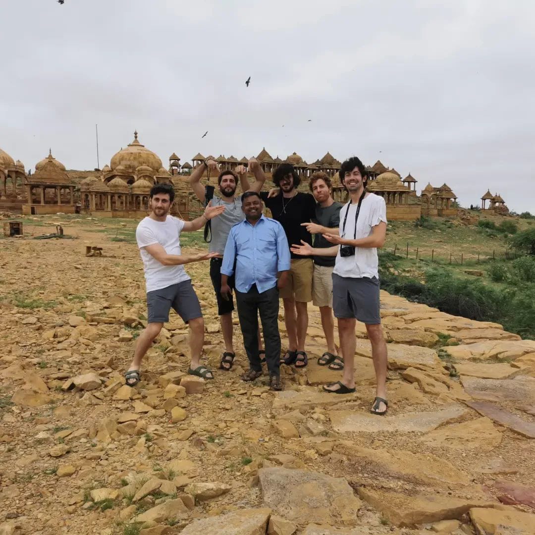 Jaisalmer cenotaphs on a Rajasthan tour with private car and driver